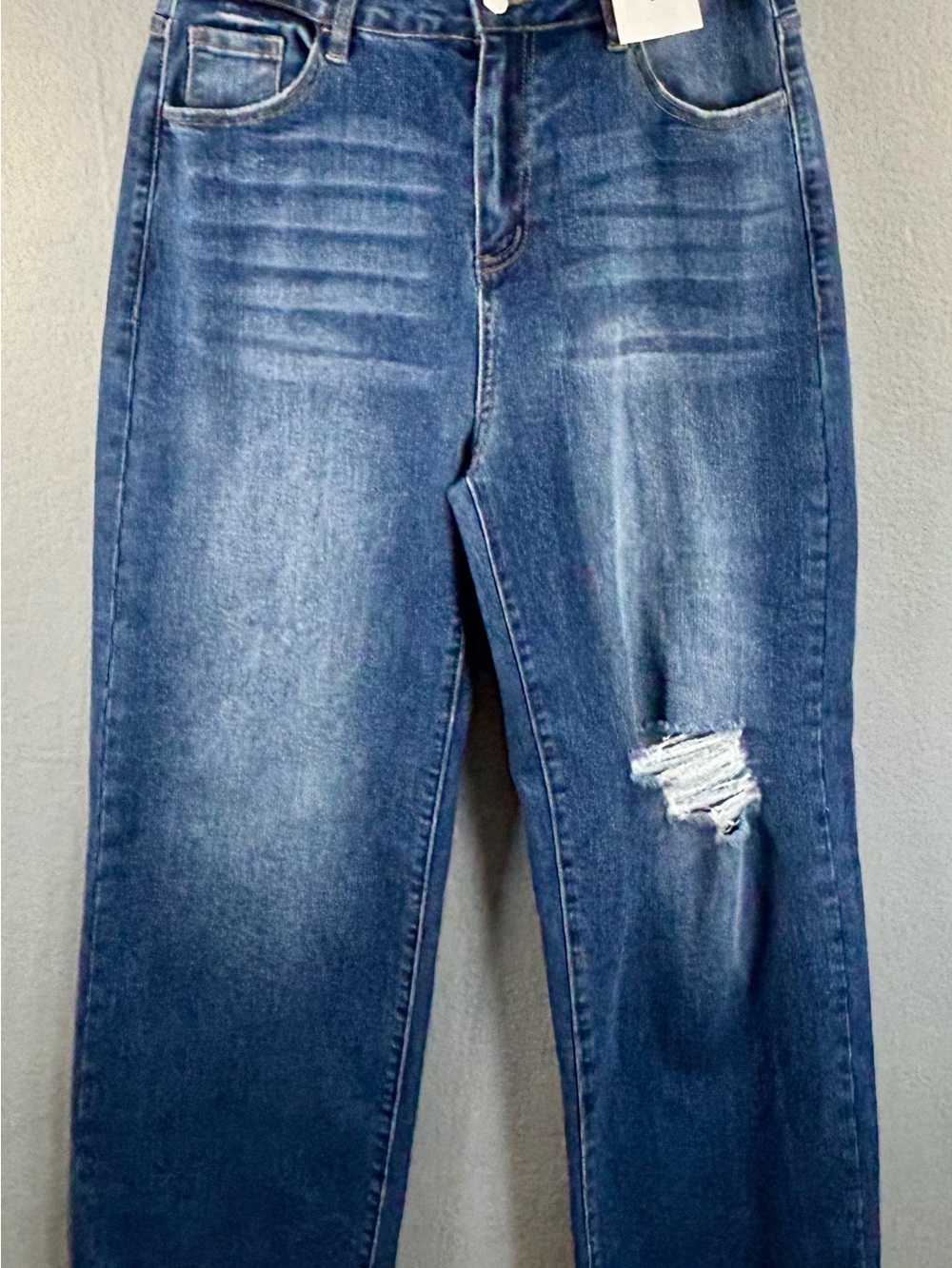 Boutique High-Rise Straight Leg Women's Jeans in Dark Blue Wash size 10